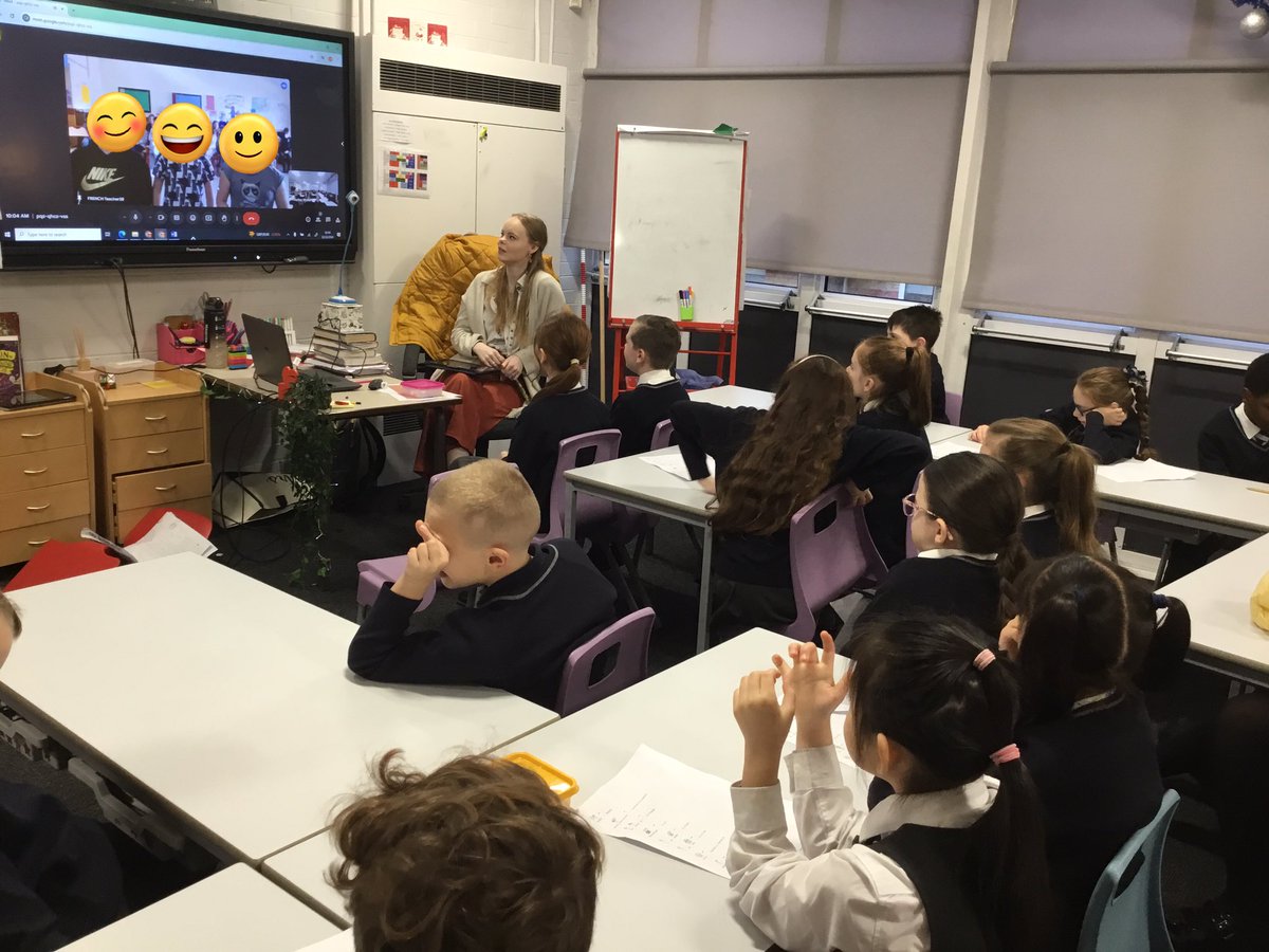 Monksdown French (@monksdownfrench) on Twitter photo #class43 had a fabulous morning. We got to actually talk live to our French pen pals on a video call! We spoke in English and in French, and even sang them a Christmas song in French. It’s so amazing to have a friend in another country. 🇫🇷 <a href="/Year4Monksdown/">Year4@MonksdownSchool</a> #class43 had a fabulous morning. We got to actually talk live to our French pen pals on a video call! We spoke in English and in French, and even sang them a Christmas song in French. It’s so amazing to have a friend in another country. 🇫🇷 <a href="/Year4Monksdown/">Year4@MonksdownSchool</a>