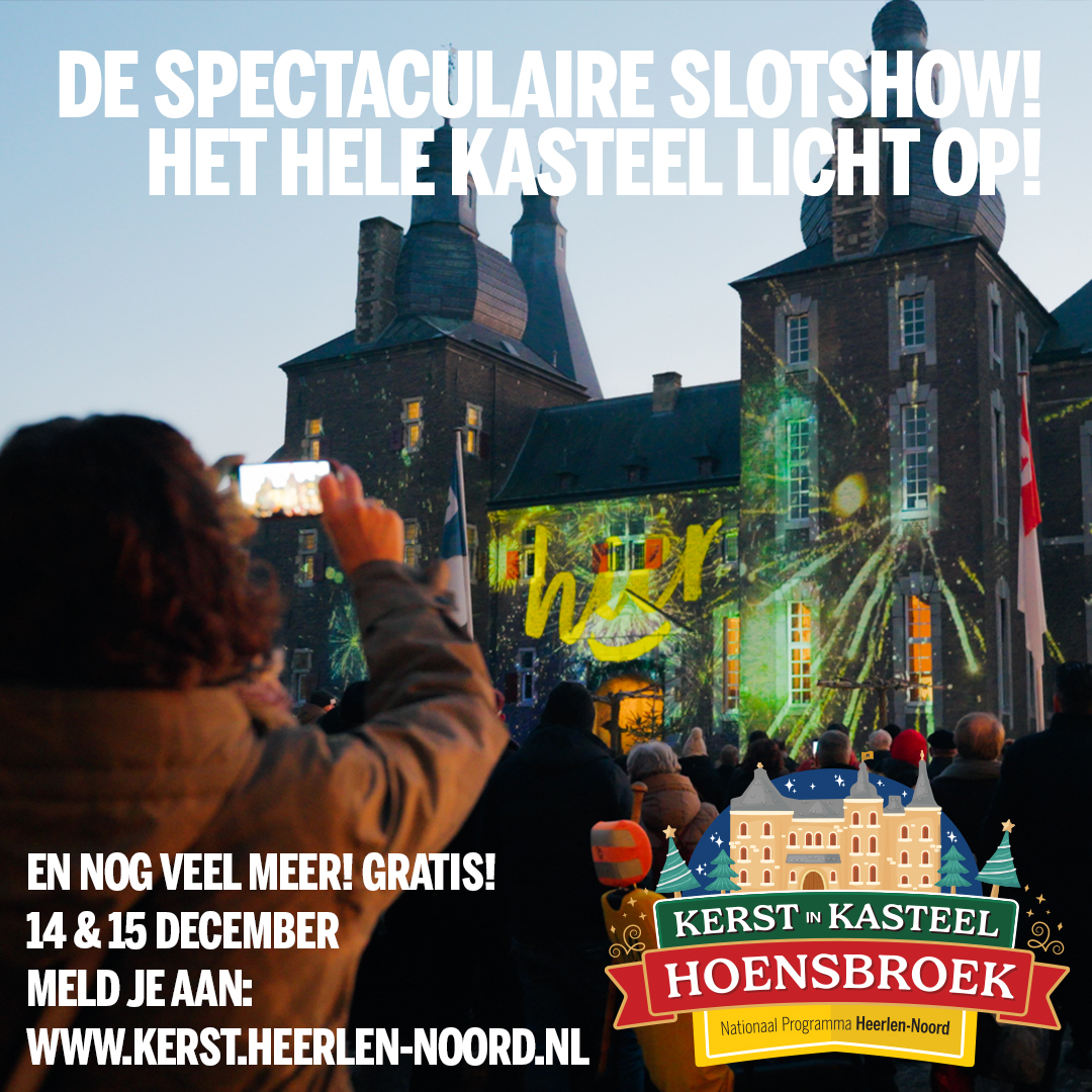 Als je voorgaande jaren bij Kerst in Kasteel Hoensbroek bent geweest dan weet je dat je dit niet mag missen.. ook dit jaar belooft het een geweldige show te worden! Aanstaande zaterdag en zondag -helemaal gratis!- Meld je aan: kerst.heerlen-noord.nl