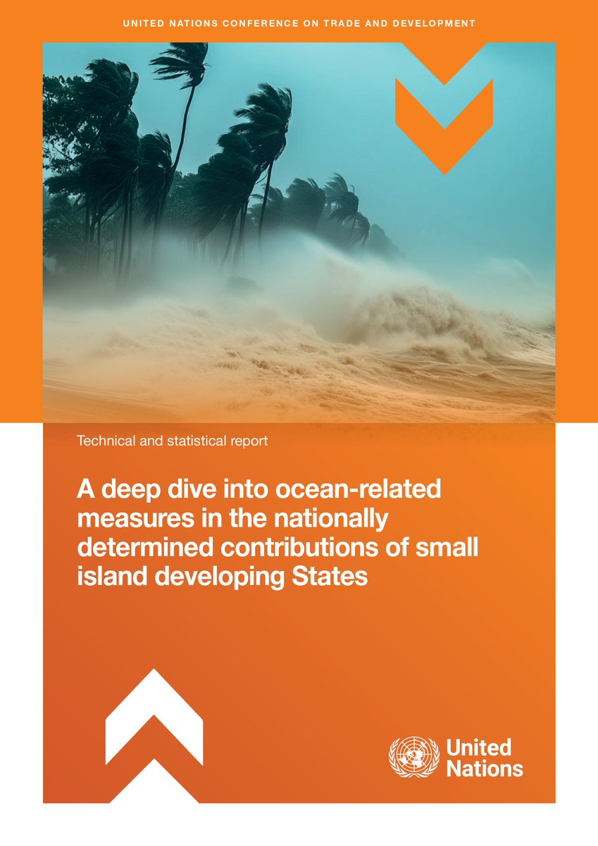 UNCTAD's tweet photo. Since the Paris Agreement, small island developing states have outlined their climate strategies in national plans submitted to the @UN.

@UNCTAD's latest report examines the ocean-focused actions in these plans.

Explore the findings: https://t.co/os5uh4tD9e https://t.co/NhrbYjHy4u