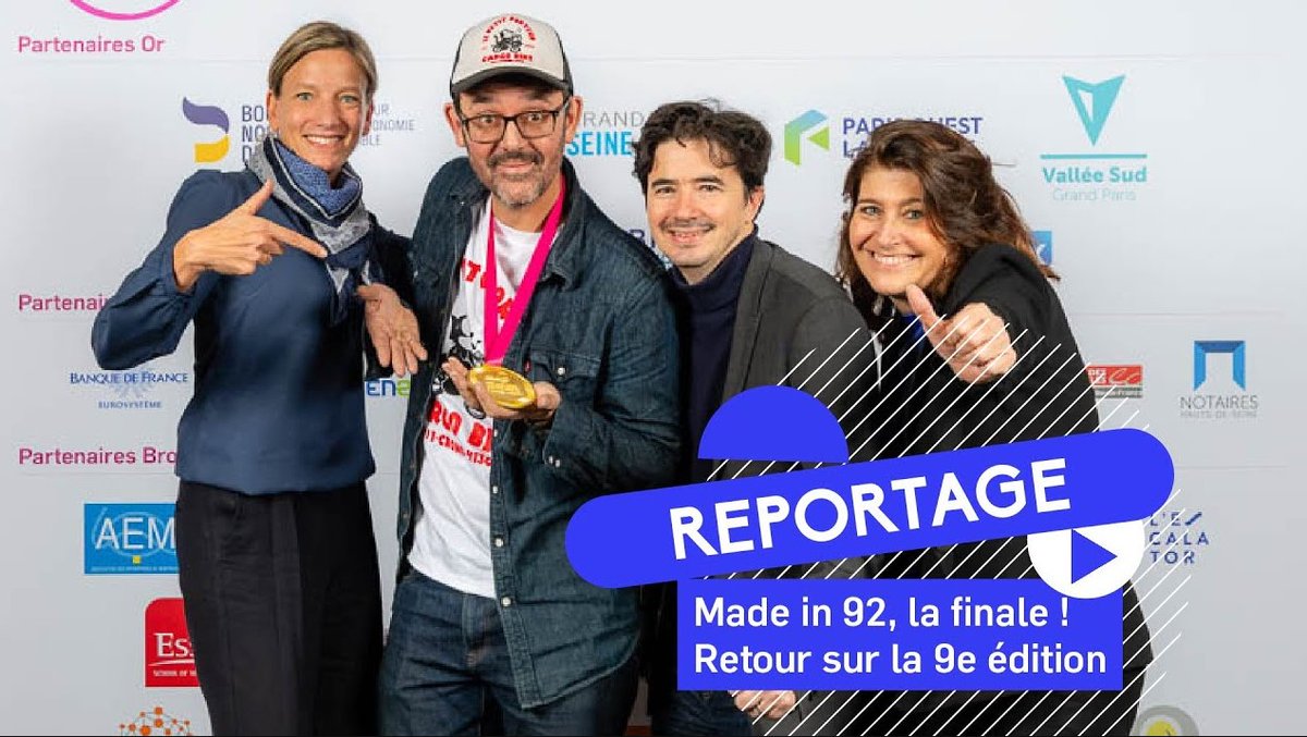 CCI_Paris_IdF's tweet image. Dans le cadre de ses actions pour les jeunes entreprises des @hautsdeseinefr, la @CCI_92 organisait la 9e édition du concours #MadeIn92, intitulée «Entrepreneurs, décrochez vos médailles ». L’occasion de récompenser les meilleurs jeunes entrepreneurs du 92
youtu.be/074aV4VdFJ0
