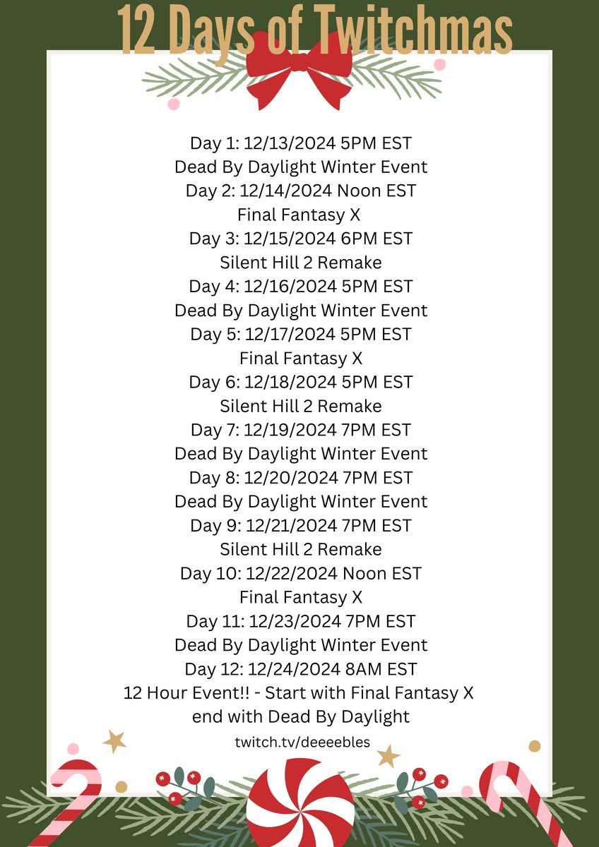 acescreamqueen's tweet photo. Today starts the First Day of Twitchmas! I hope you'll join me a little bit everyday until Christmas Eve! #twitch #Twitchmas https://t.co/07a56kvNOH