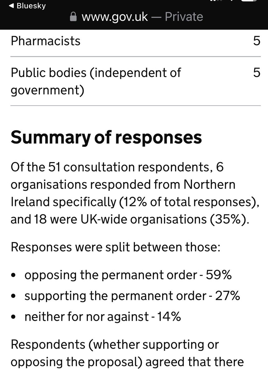 59% of those consulted in Labour’s CLOSED (ie you only got a say if invited) consultation on puberty blockers said there should be NO ban. The 59% made up of reputable medical orgs. But Evangelical Wes went with the 27% who wanted a ban. The 27% made up of mostly anti-trans