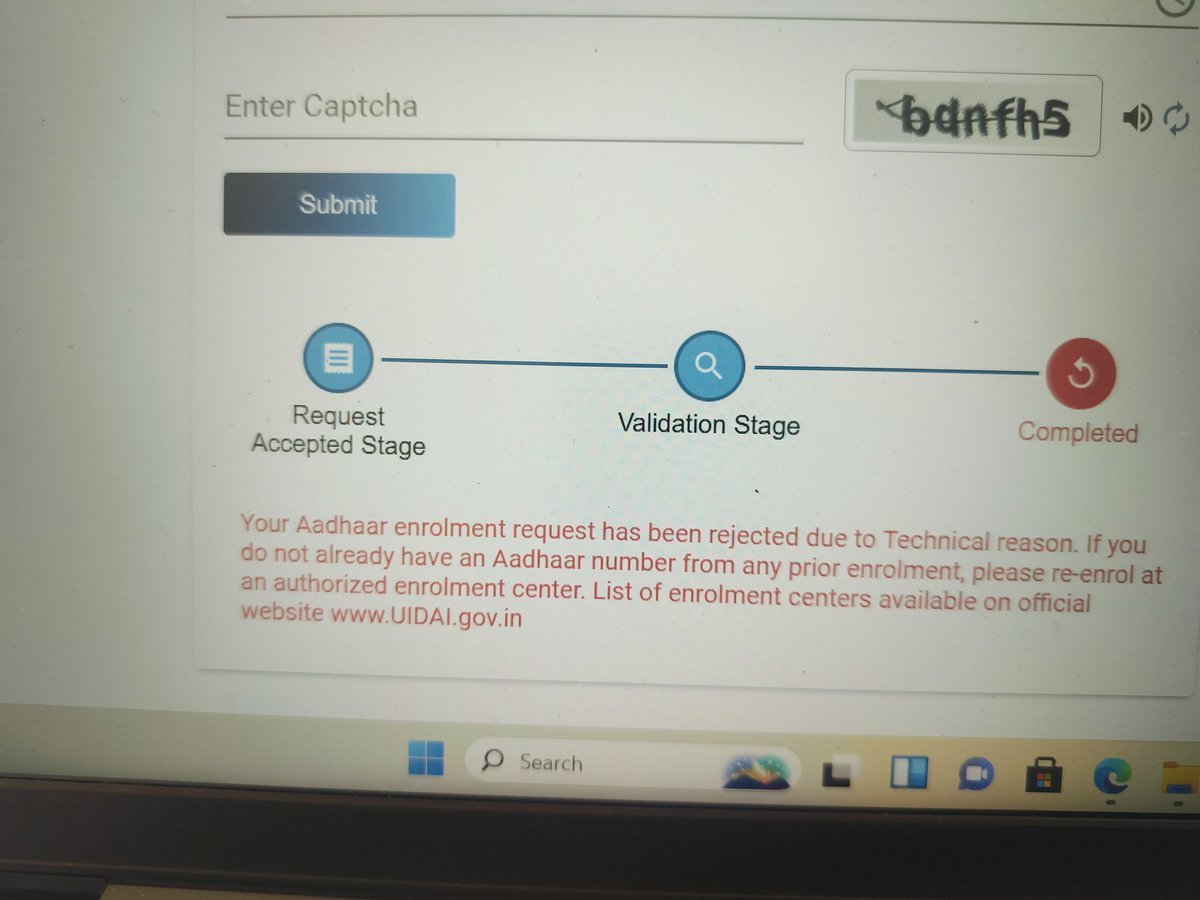 SharadaDiamond's tweet photo. @UIDAI @ceo_uidai This is the error message I could see !! 
You please tell me what do you mean by demographics/ biometrics quality issues ??? https://t.co/gwUTYcHQWM