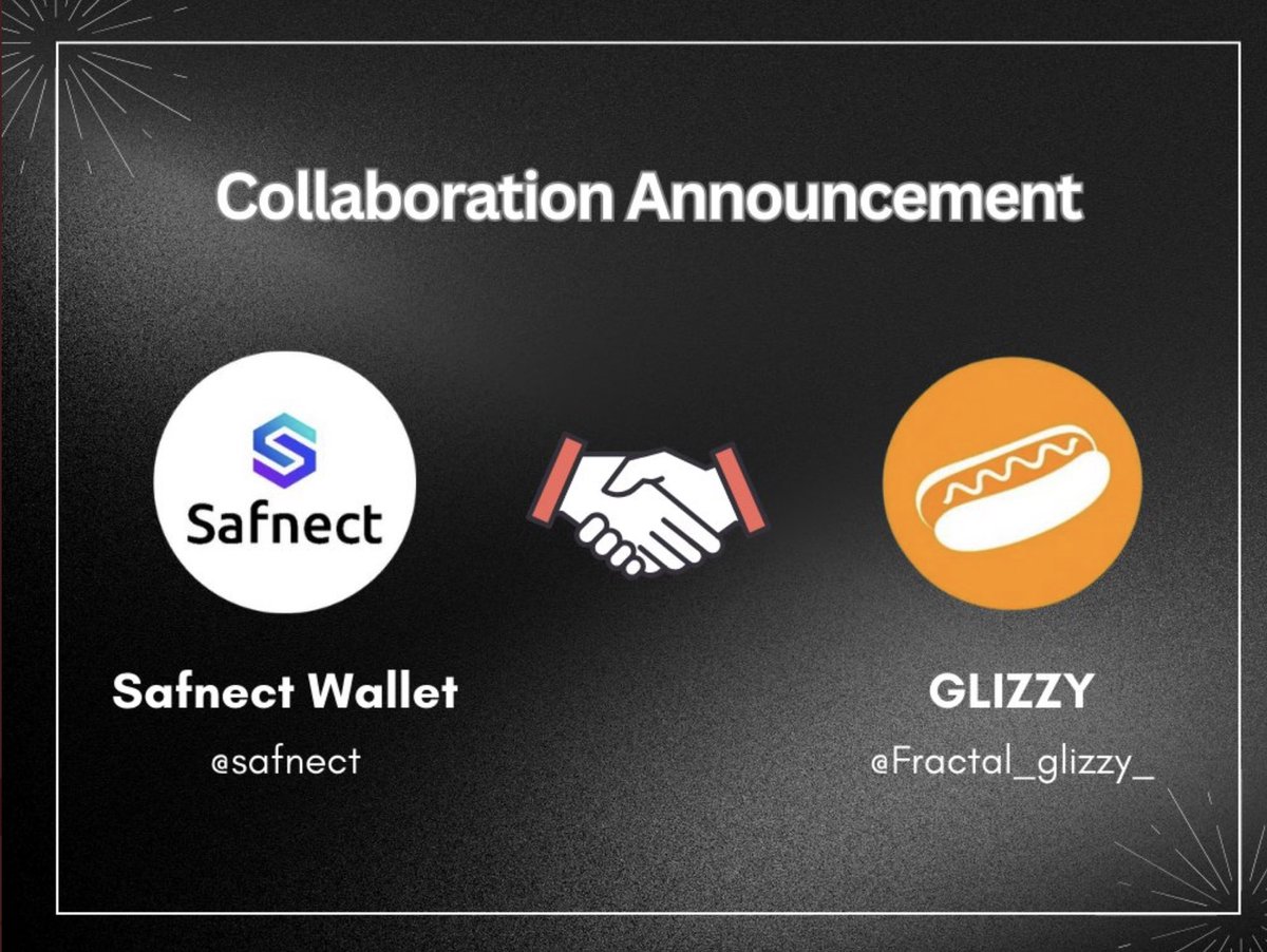 📢 Exciting News! <a href="/safnect/">Safnect Wallet</a> is thrilled to partner with <a href="/Fractal_glizzy_/">Fractal-GLIZZY🌭</a>, the leading BRC-20 token on #Fractal.

🥳 To celebrate, <a href="/Fractal_glizzy_/">Fractal-GLIZZY🌭</a> is offering 30 million GLIZZY tokens from their treasury to 10 lucky winners among the 100 Wonder Unicorn CAT-721 NFT owners. This is