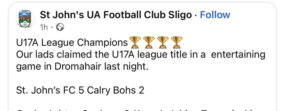 JasonDevaney11's tweet image. U17 A league Champions in December?? Here in Sligo we have winners before the Christmas break 😂. It’s time to Change the format of the league and the committee behind the league. Want better grassroots football, then change the system!!!