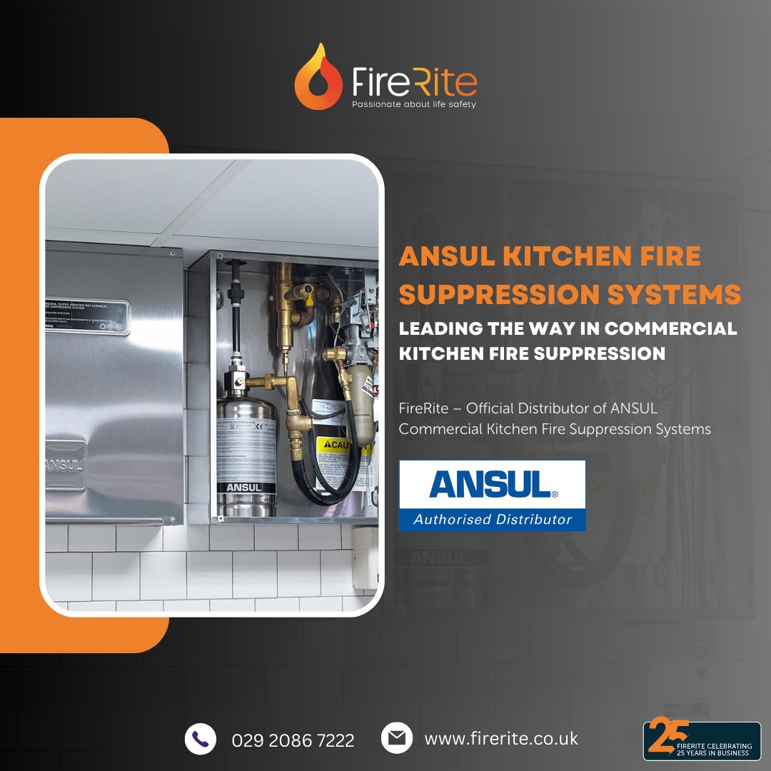 In busy commercial kitchens, safety is key. At FireRite, we specialise in Ansul kitchen fire suppression systems.

📞029 2086 7222 
📧sales@firerite.co.uk 
🌐firerite.co.uk 

#FireRite #KitchenSafety #FireSuppression #CommercialKitchen #FireProtection #StaySafe #ansul