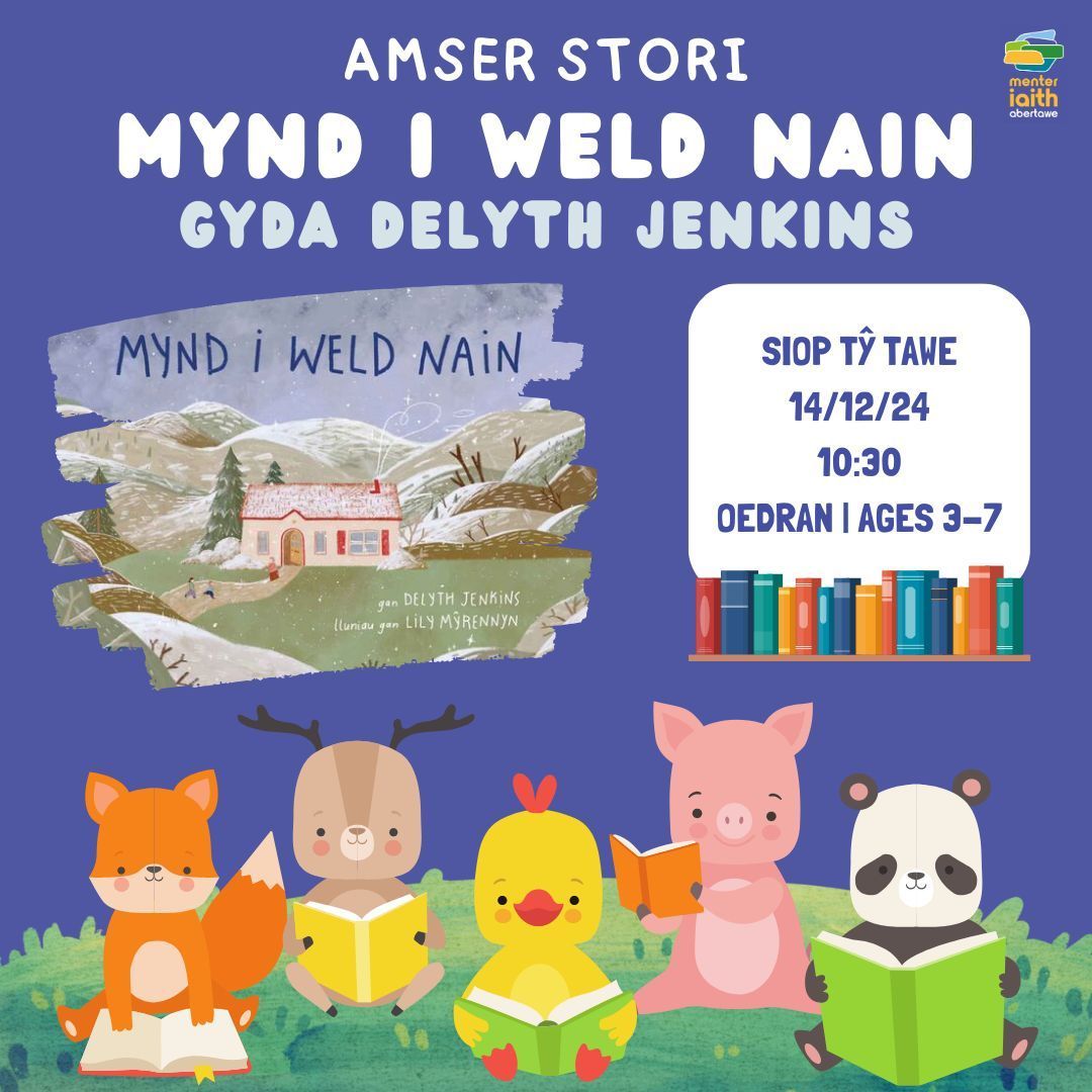 FORY! 📖
Ymunwch â Delyth Jenkins yn y siop fory  ar gyfer sesiwn stori ar sail ei llyfr, 'Mynd i Weld Nain', stori am Nadolig arbennig gyda Nain arbennig.

10:30yb a mynediad am ddim
10:30am and free entry for all

#yLolfa #storytime #amserstori  #DelythJenkins