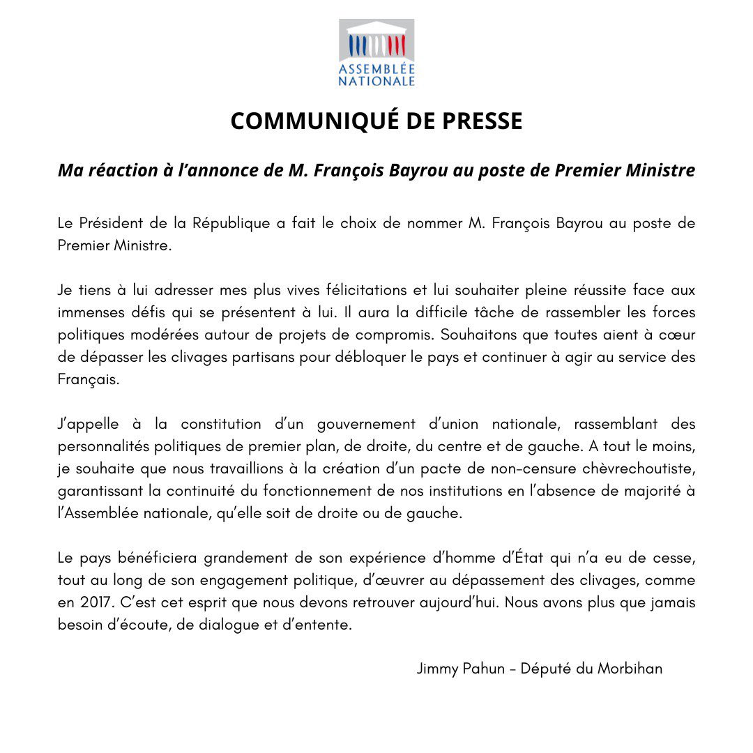 Félicitations <a href="/bayrou/">François Bayrou</a> ! Fierté et espoir !