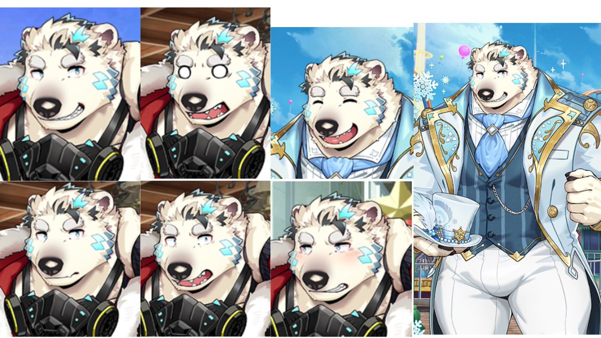 放サモ ジャック・フロスト 大体の表情差分とフロスティ版 照れ顔の