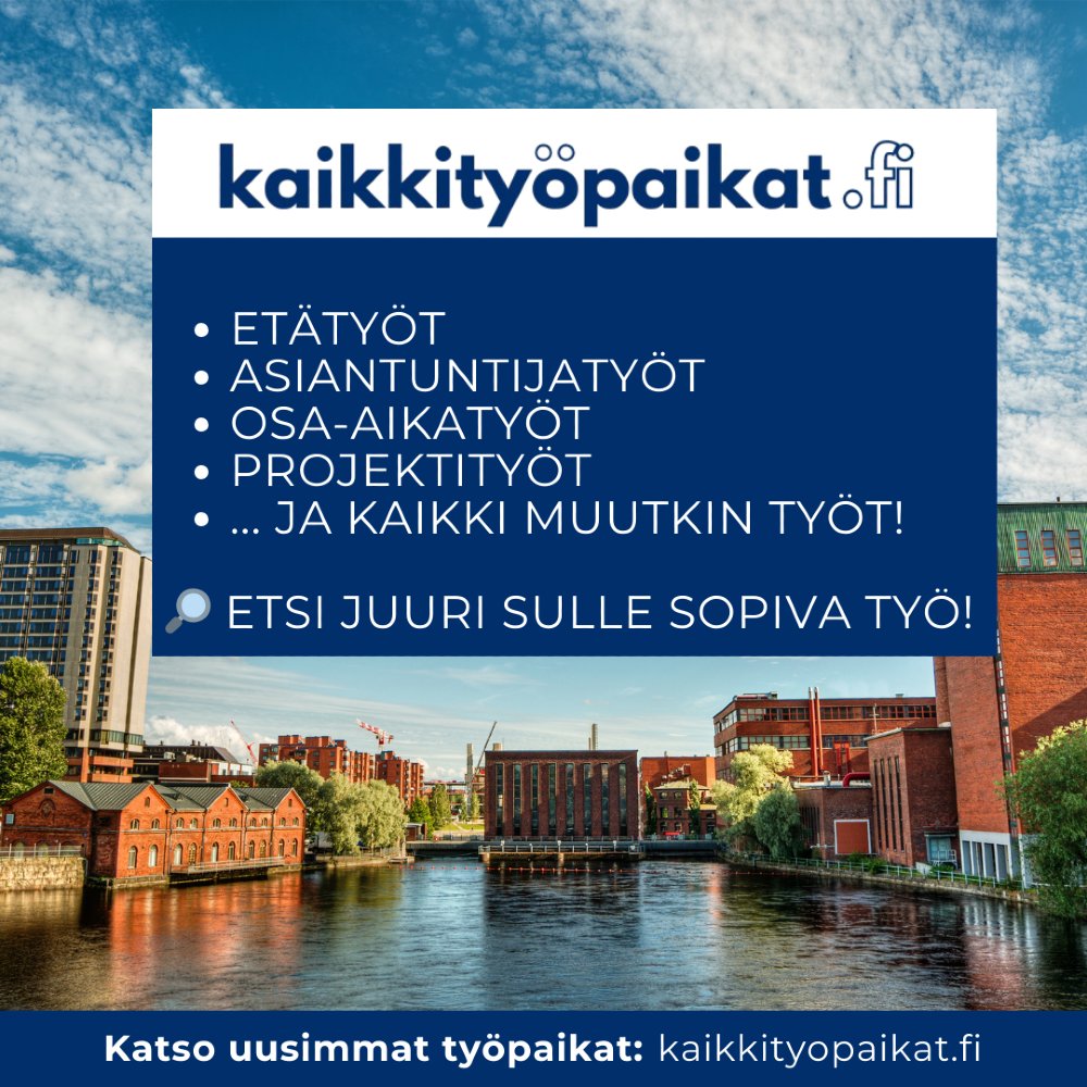 kaikkityopaikat's tweet photo. 💼 Kaikki työpaikat:
- Etätyöt
- Asiantuntijatyöt
- Projektityöt
- Ja kaikki muutkin työt! 

Tsekkaa uusimmat mahdollisuudet
🔗 https://t.co/7pIVsgKd92

ja löydä unelmatyösi tänään!

#Työpaikat #Etätyöt #Asiantuntijatyöt #Projektityöt #Kaikkityopaikatfi https://t.co/R07FlMcIXj