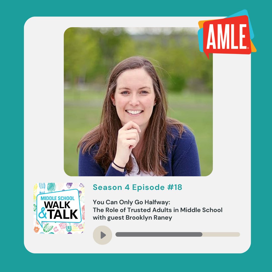 🎙️ICYMI: AMLE's latest Middle School Walk &amp; Talk Podcast is out now! What does it take to ensure each of our students has at least one trusted adult at school?

Listen on your preferred platform and on our website: ow.ly/ZhQp50UnI97