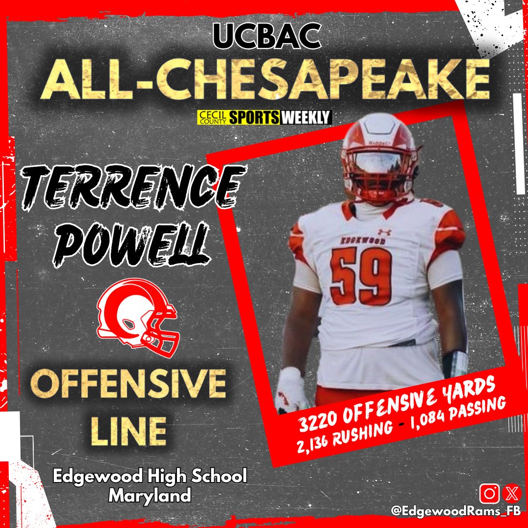 EdgewoodRams_FB's tweet photo. Offensive Selections:
#2 QB Mike Robinson @mcrobinson2026 
#59 OL Terrence Powell @TerrenceP55 
#60 OL Miles Putney https://t.co/Nbpzow9HSO