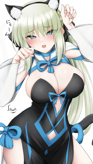 ネコチャンになってポーズとってくれるモルガンかわいいね#FGO 