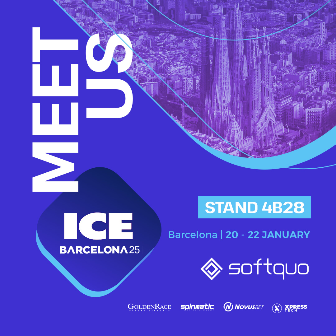 Ready to shape the future of igaming with us? 🚀 We are delighted to announce our presence at #ICEBarcelona2025! From January 20–22 we will showcase our cutting-edge products and solutions across all betting verticals.

⚡️ Book your meeting now: booking.softquo.com