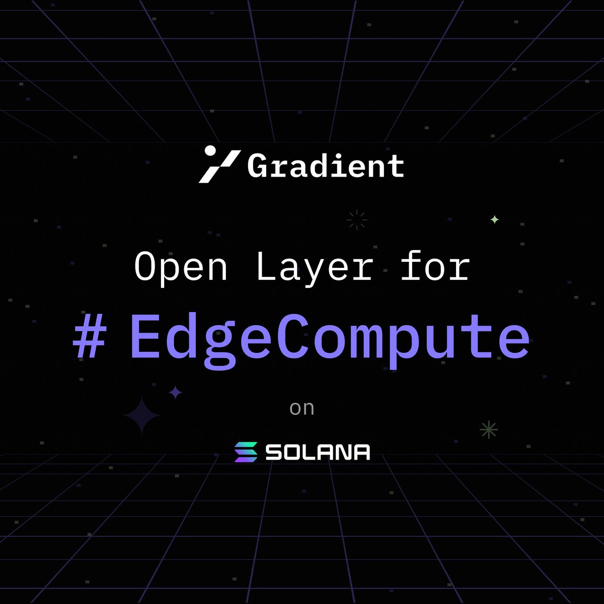 Gradient_HQ's tweet image. Edge compute excels in speed &amp;amp; efficiency, but ensuring trust &amp;amp; coordination across millions of devices is no small task.
Powered by @solana, Gradient provides a full-stack infra for edge innovations, with built-in decentralized tech to unlock the full potential of #EdgeCompute.