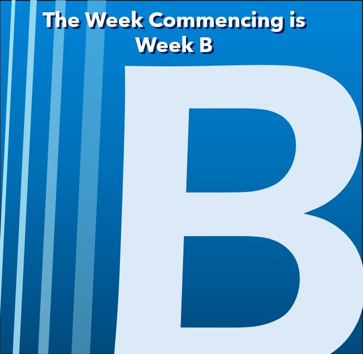 The week commencing 16th December is WEEK B