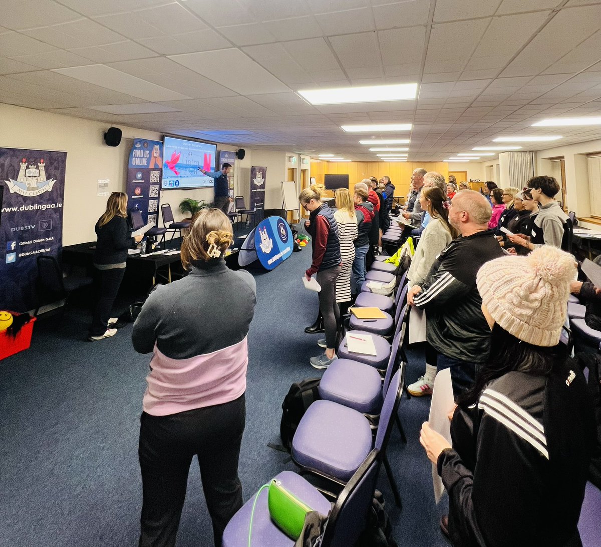 DublinGAACoach's tweet photo. 🧢COACHING WORKSHOP🧢

Super evening yesterday in Parnell Park for our Coaching People with Additional Needs workshop

Huge thanks to Fiona Murray, Jeff Lahart, Maria Curtis, Laura Creaner, Owen Mooney &amp; everyone who attended for their insights 

#DubGAAWorkshops #DubGAAInclusion https://t.co/H8oxYJ8L1A