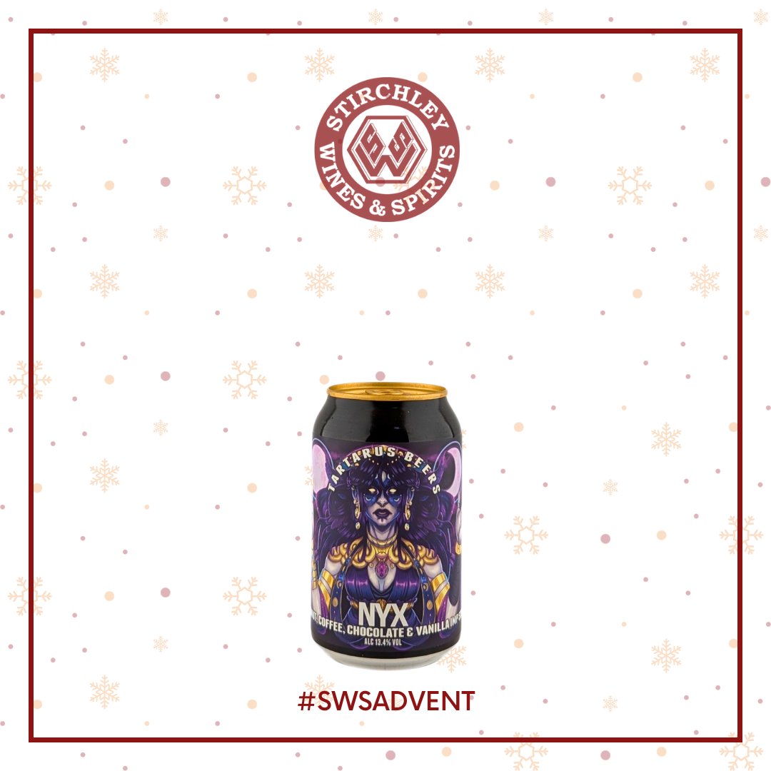 StirchleyWines's tweet photo. Nyx; goddess of night, daughter of chaos and resident of Tartarus is also handily an impressively large Imperial Stout from @Tartarusbeers & @beerbliotek
Layers of coconut, coffee & cacao make this beer a thoroughly indulgent sipper on the run up to Christmas.
#SWSAdvent #Day13 https://t.co/dXZORPd0xD