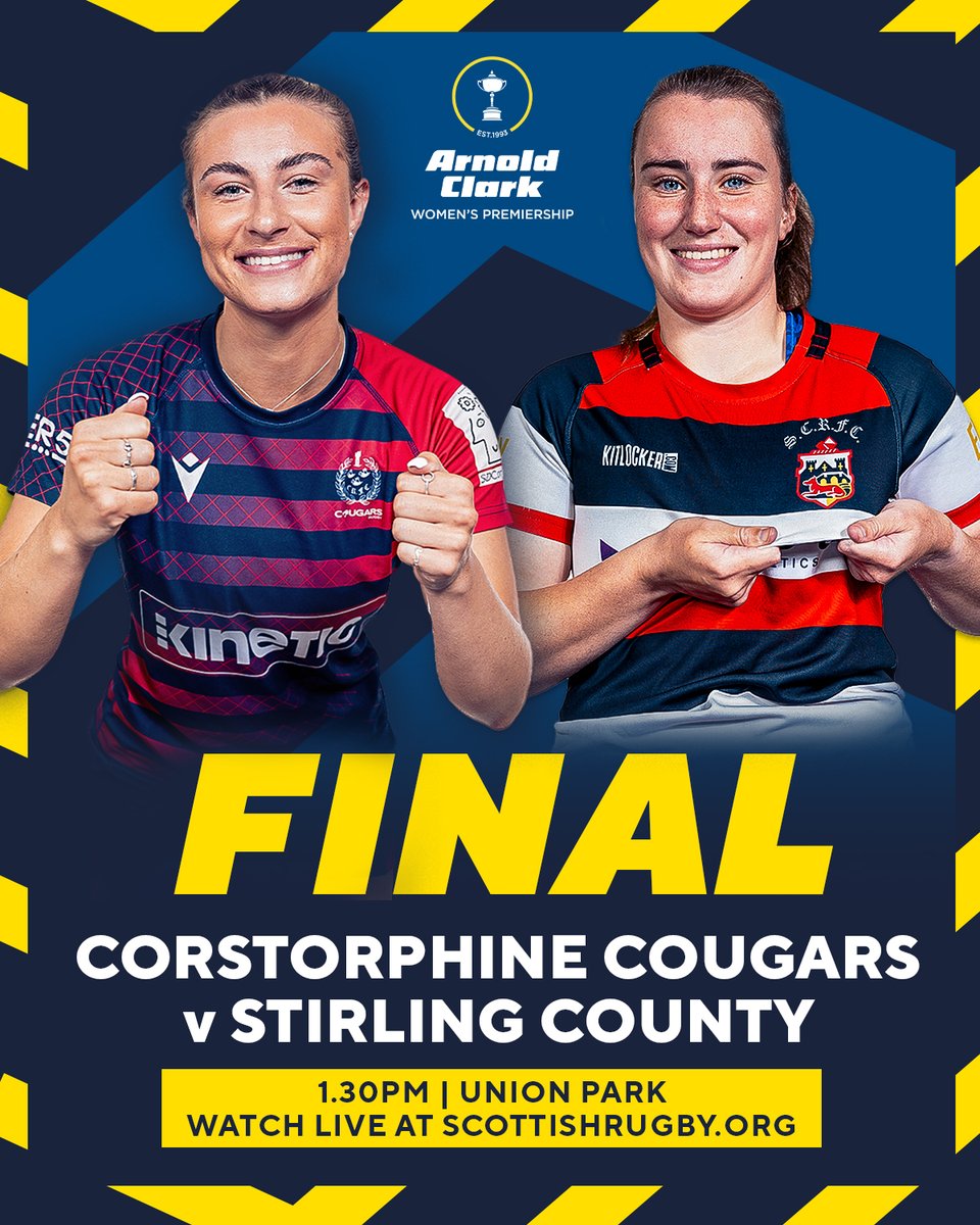Less than 24 hours to go ⏳

Watch the Arnold Clark Women's Premiership Final live via the Scottish Rugby website.