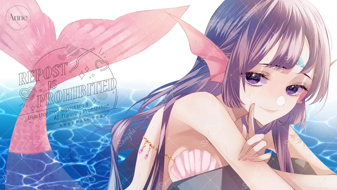 #今年も残りわずかなので今年一番伸びた絵を貼る さくら色人魚ちゃんでしたたくさん見てくださりありがとうございました(*'▽`*) 