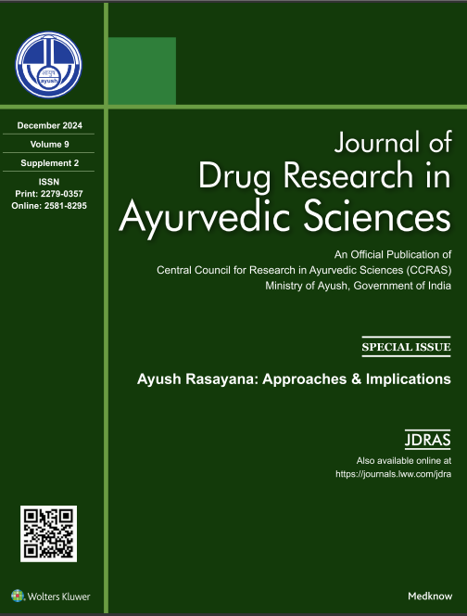 moayush's tweet photo. Special issue on 'Ayush Rasayana: Approaches & Implications,' published by Journal of Drug Research in Ayurvedic Sciences (#JDRAS), an official publication of @CCRAS_MoAyush, was launched at Mandakini Hall during ICD-11 WHO seminar at @10thWAC & Arogya Expo 2024 on Dec 13, 2024. https://t.co/qJCCaE5w9K