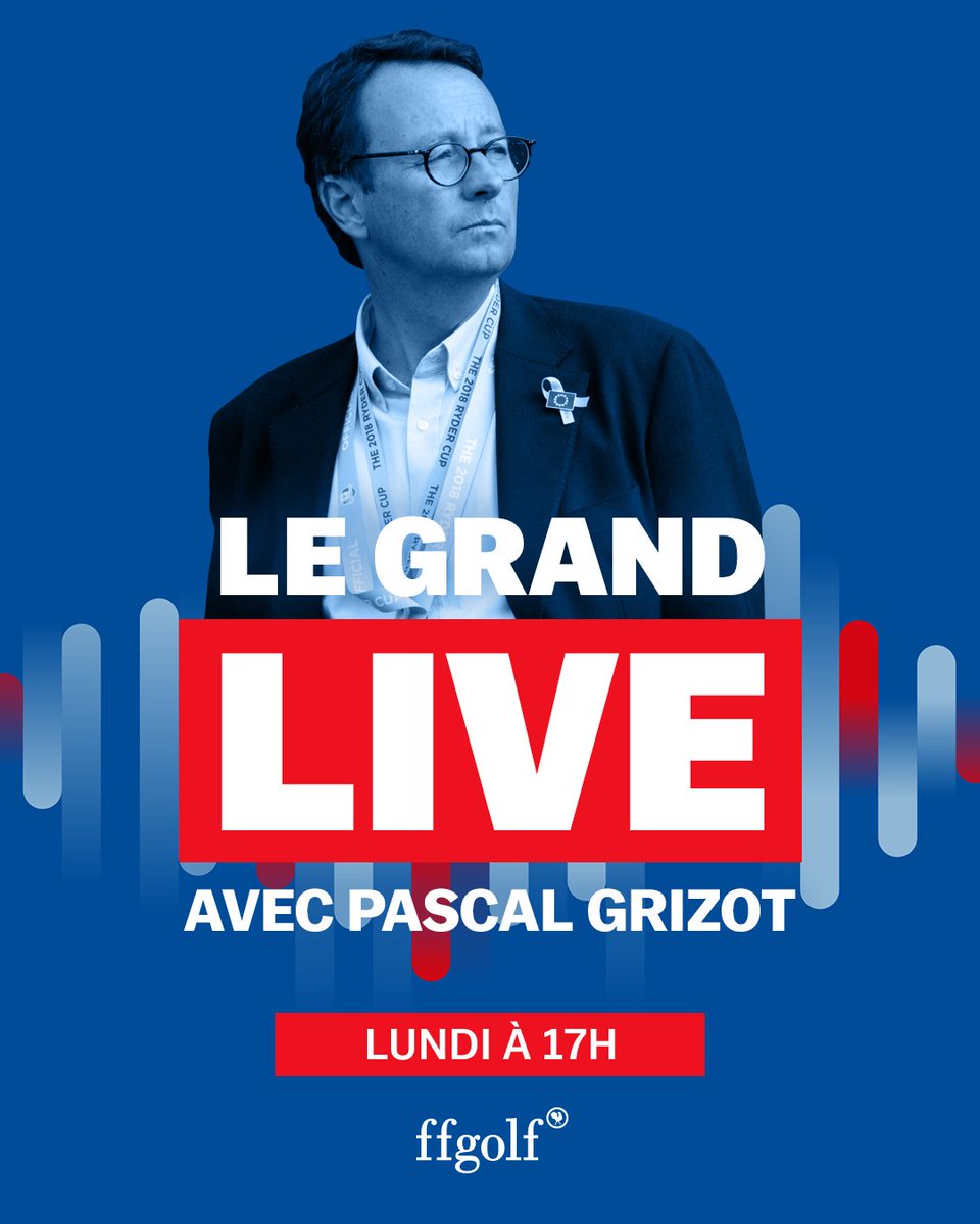 🚨 Ne manquez pas le Le Grand Live de fin d'année avec Pascal Grizot, président de la ffgolf réélu, lundi à 17h ! 
#ffgolf #golf #live