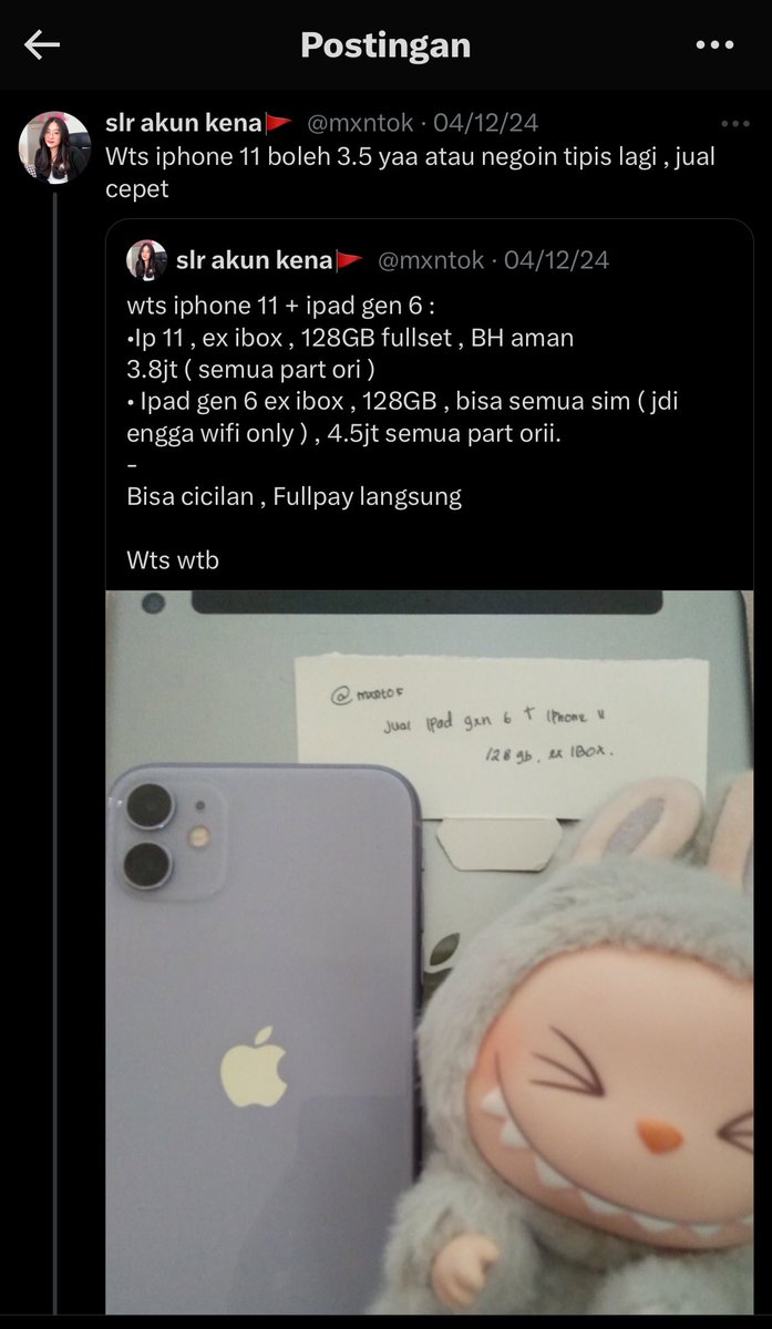 lightsandsalt's tweet photo. ‼️‼️ PENIPU IPHONE LAGI ‼️‼️‼️
PENIPU GOUBLOUGHHHHH!!! TEGA SIA ANYING, TOBAT WOY SAMPAH !!! 

Wts wtb want to sell iphone jual beli iphone iPad macbook redmi samsung oppo ibox inter zonauang app premium canva netflix
Wts tiket jual beli iphone murah bu https://t.co/iKFhPqgKxz