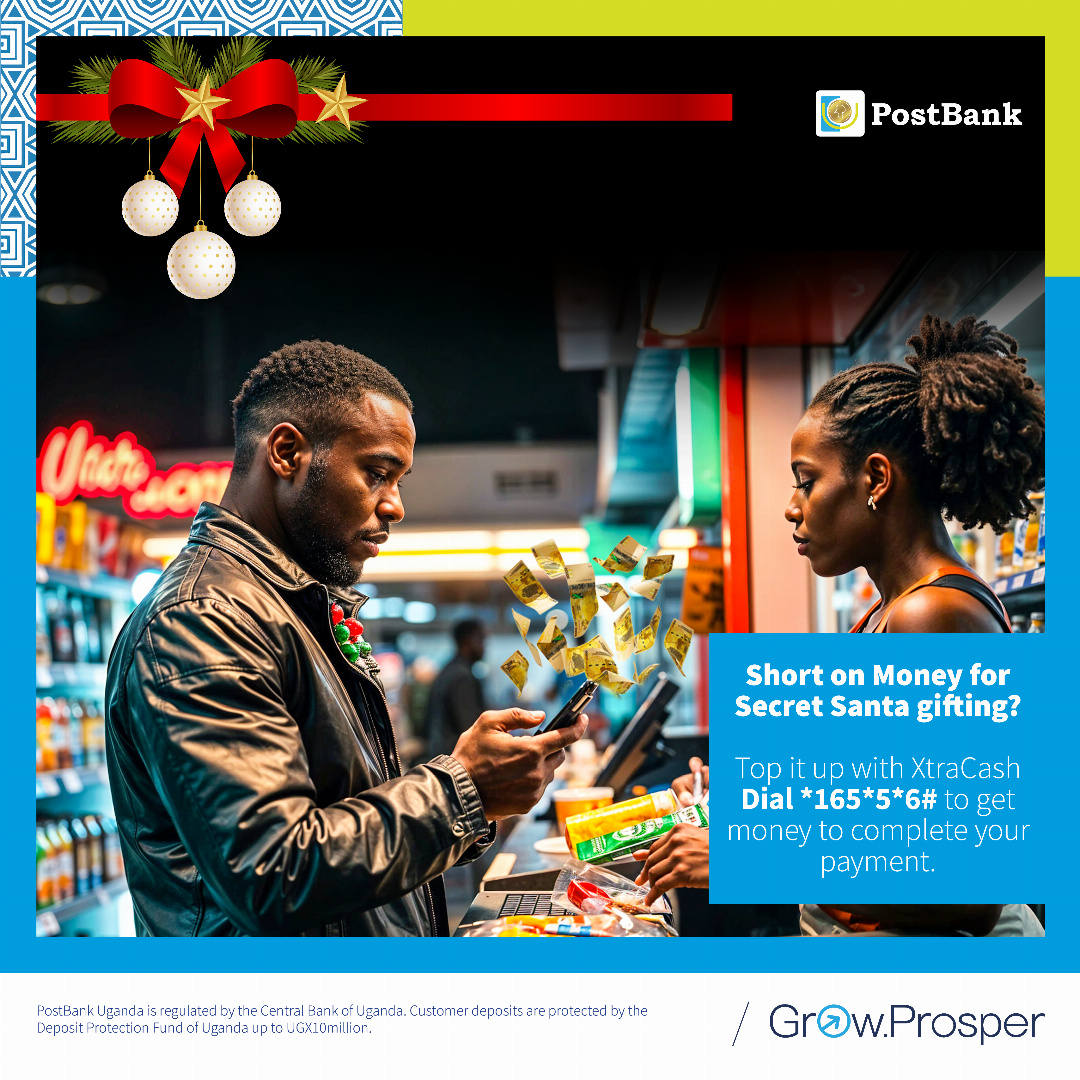 pearlbank_ug's tweet photo. Dial *165*5*6# to get money to complete your payment. XtraCash by PostBank and MTN Momo is available 24/7.

#DontBeStranded #HolidayJoy https://t.co/ThVKbe1skz