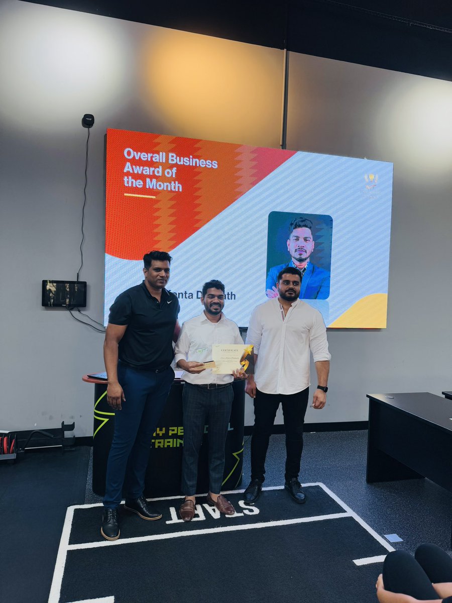 Grateful to be recognized as ‘Overall Business of the Month’ during the MyPT Star Awards Ceremony - December.

Organized by: Mypt - Square One Fitness