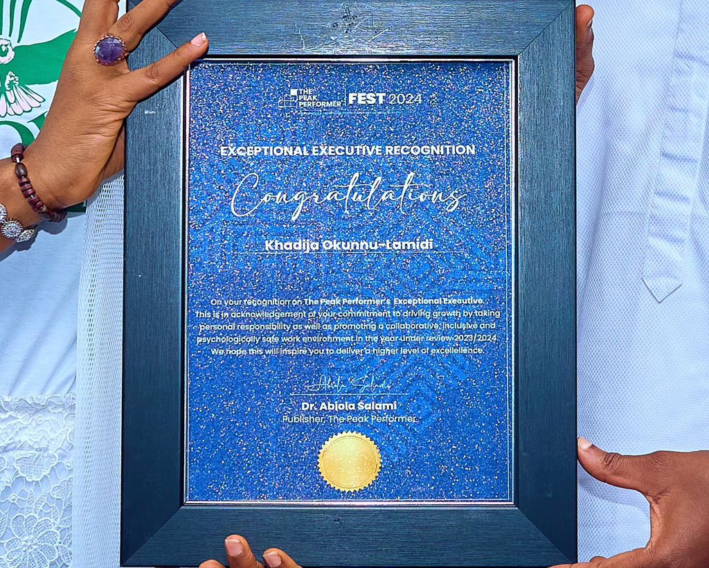 KolFoundation's tweet photo. Celebrating Excellence! 🌟 

The founder of KOL Foundation has been honored with The Peak Performer's Exceptional Executive Recognition Award for 2023/2024. https://t.co/Ddxg161mFo