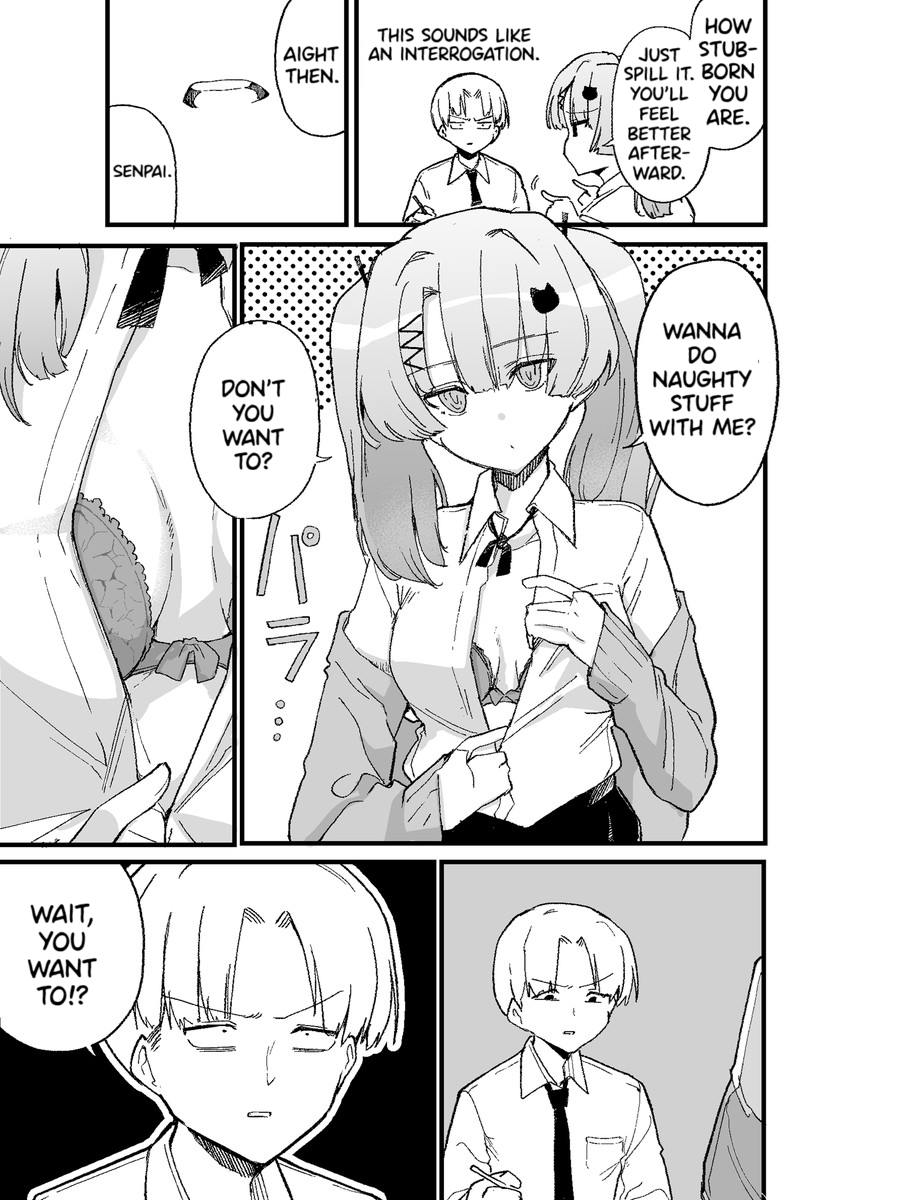 English version! [A Kouhai trying to make me say I like her.] (1/2) 