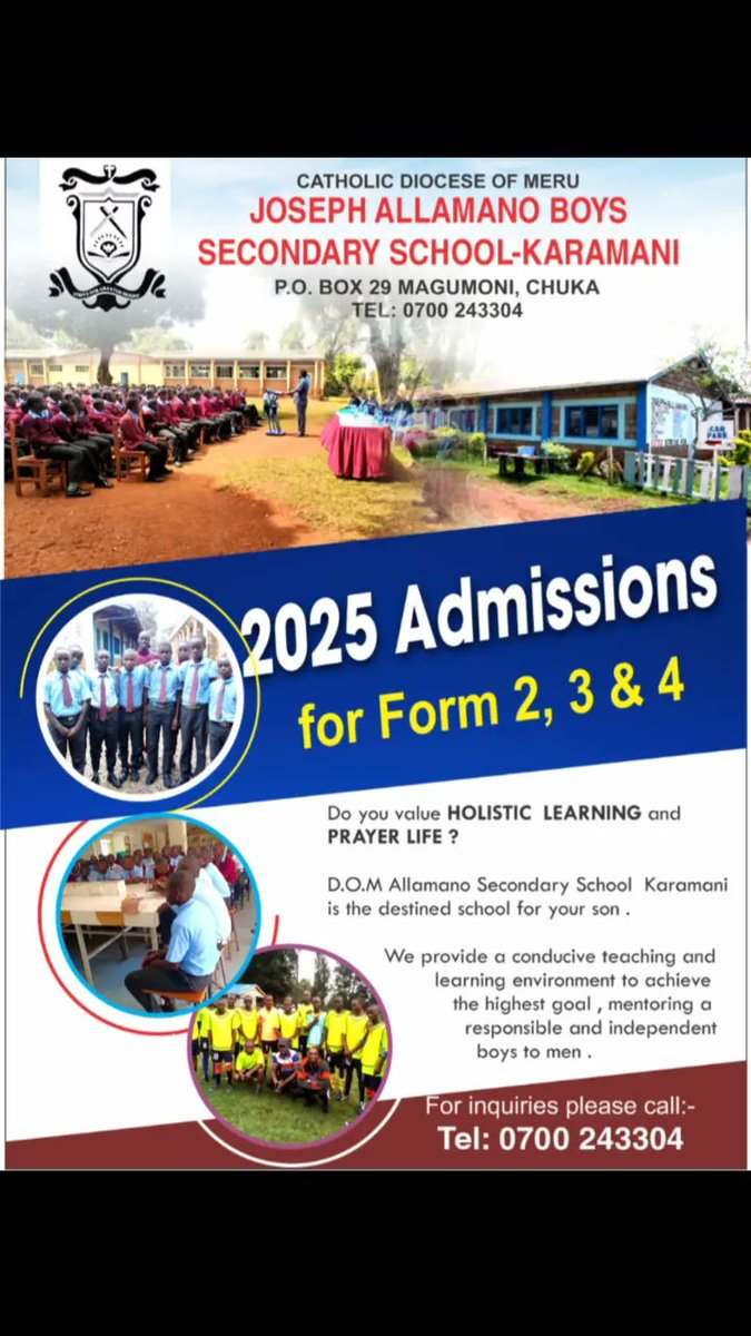 EvansMutugi9's tweet photo. Joseph Allamano secondary school 
Karibuni sana https://t.co/yOq6tV1KV6