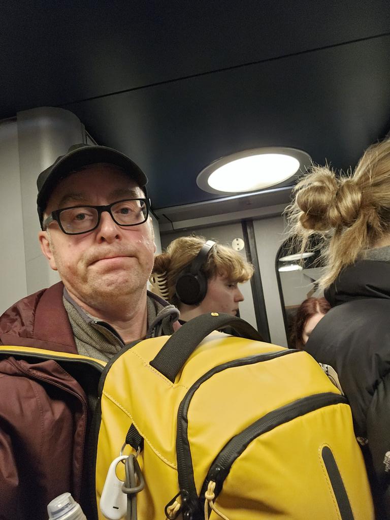 Simon Cutler (@simonbcutler) on Twitter photo Not good enough <a href="/CrossCountryUK/">CrossCountry Trains</a> , stood in vestibule for journey from RDG to Brum, missed connection to Edinburgh, 5 carriages instead of 8...no toilets, and all i have to look forward to now is 5 hours stood due to no reserved seats... why do we bother ?! Not good enough <a href="/CrossCountryUK/">CrossCountry Trains</a> , stood in vestibule for journey from RDG to Brum, missed connection to Edinburgh, 5 carriages instead of 8...no toilets, and all i have to look forward to now is 5 hours stood due to no reserved seats... why do we bother ?!