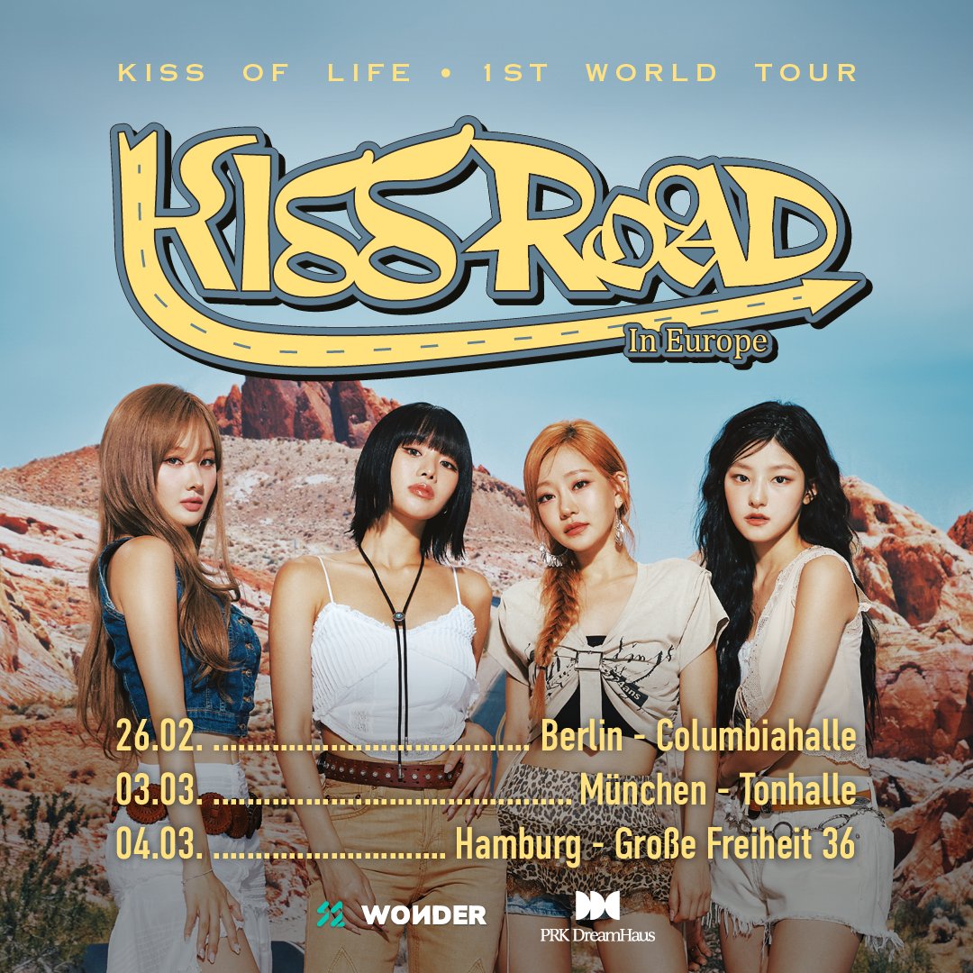 PRK DreamHaus (@prk_dreamhaus) on Twitter photo .<a href="/KISSOFLIFE_S2/">KISS OF LIFE</a> kommt 2025 endlich nach Europa! Die multinationale Girl Group spielt im Februar erstmalig in Deutschland.
Tickets: prk-dreamhaus.com/talent/kiss-of…
VVK-Start: 19.12. um 10 Uhr
#KISSOFLIFE #키스오브라이프 #KIOF #KISSROAD .<a href="/KISSOFLIFE_S2/">KISS OF LIFE</a> kommt 2025 endlich nach Europa! Die multinationale Girl Group spielt im Februar erstmalig in Deutschland.
Tickets: prk-dreamhaus.com/talent/kiss-of…
VVK-Start: 19.12. um 10 Uhr
#KISSOFLIFE #키스오브라이프 #KIOF #KISSROAD