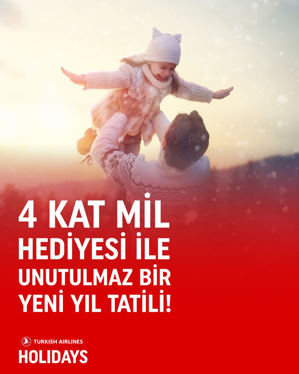 Yeni yıl tatilinizde unutulmaz anılar biriktirirken 4 kat Mil kazanın!

Yeni yıl tatilinizi tek bir noktadan planlamanın konforunu yaşarken Tiflis, Tiran, Saraybosna, Priştine ve daha pek çok özel destinasyonda geçerli yeni yıl avantajlarından yararlanın.

Detaylı bilgi için web