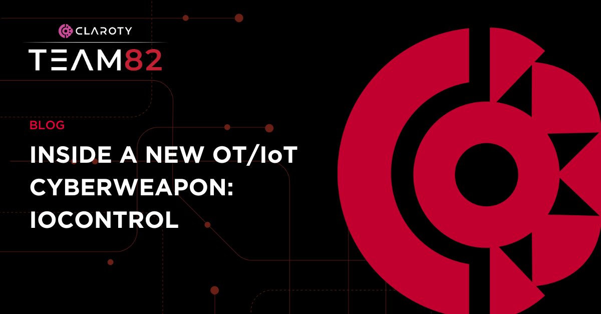 🔬 Read #Team82's analysis of a new cyberweapon called #IOCONTROL that's been uncovered and used in attacks against the U.S. and Israel. The weapon is custom-built and its modular configuration allows it to be used against #IoT, #OT, and #SCADA systems. hubs.li/Q02_ytBR0