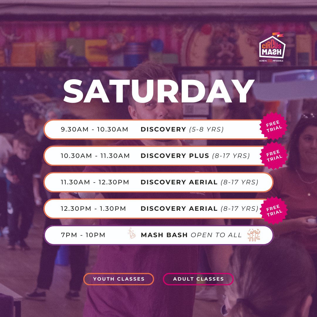 CircusMASH's tweet image. ✨ It’s MASH Bash weekend! ✨ Join us tomorrow for a night of circus magic, and don’t forget—it’s your last weekend of classes before our Christmas break!

📅 Book your spot &amp;amp; grab MASH Bash tickets!
🔗 circusmash.co.uk/shows/#mash-ba…

#MASHBash #CircusEvents #BirminghamCircus