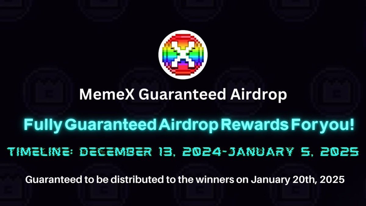 Airdrop6_com's tweet photo. New USDT #airdrop: MemeX (Guaranteed USDT & New USDT Bot)
Reward: 2 USDT
Market: OkxVentures, Zklink
Distribution date: January 20th, 2025

🔗Airdrop Link: https://t.co/d14YSyHM6A

1: The top 100 referrals will each get more USDT as reward
2: Guaranteed distributed to winners by January 20th, 2025