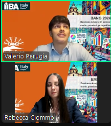 lpantar8's tweet photo. Good to see @DXCitaly  new generation business analysts. Thanks to Valerio &amp; Rebecca for sharing their experience with 200+ older Business Analysts  at  #bang2024 organized by @iiba_italy https://t.co/J2d5meK50i