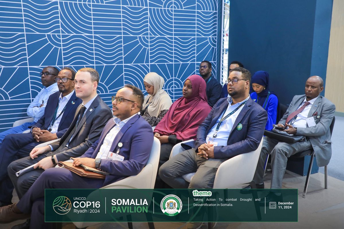 ikys2008's tweet photo. As #COP16Riyadh was coming to an end “ I had the pleasure of presenting “The role of Private sector in combating Drought and Dessertification” at the somali pavilion. I thank the ministry of environment and climate change and all the participants for the opportunity! https://t.co/h85WArMxtC