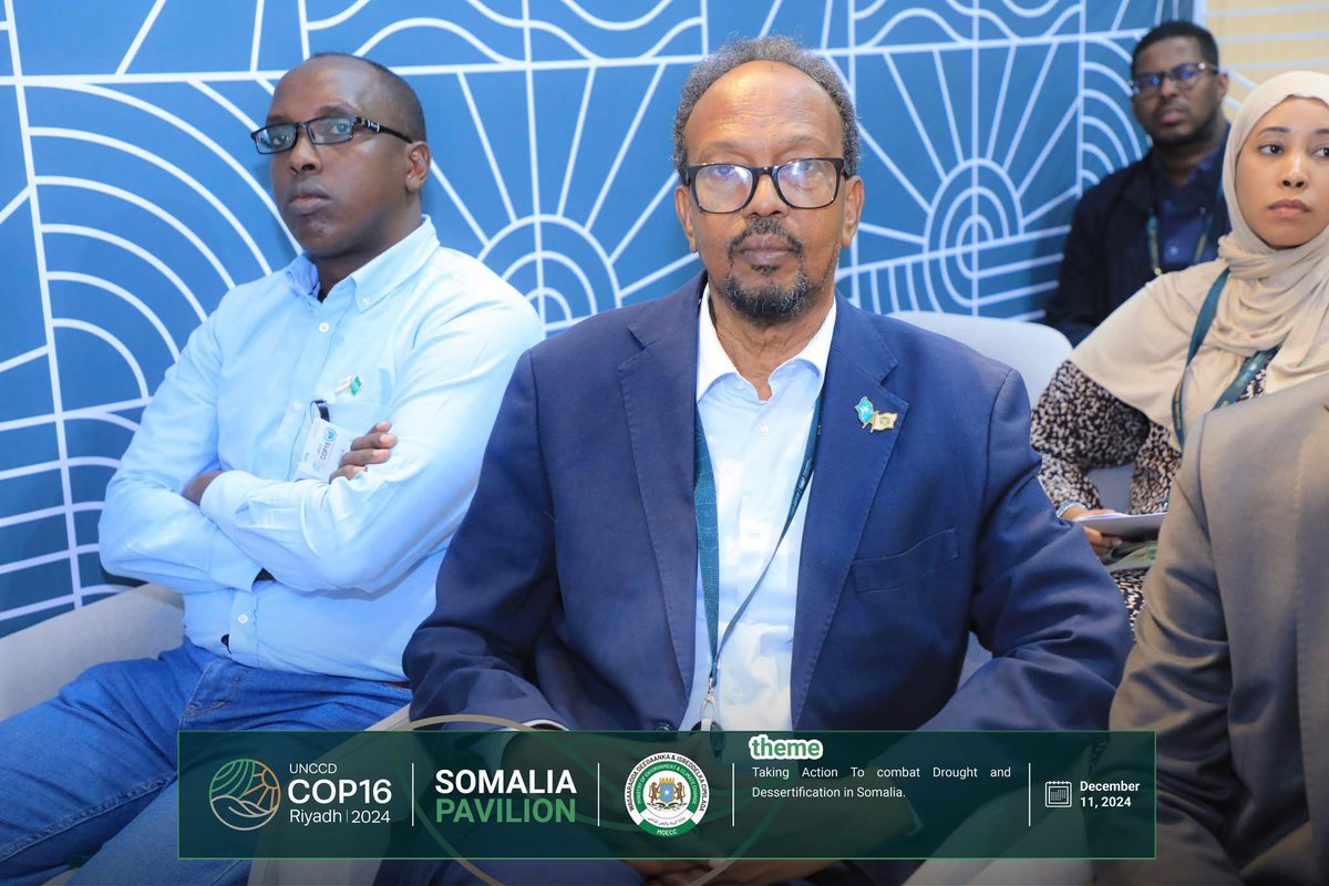 ikys2008's tweet photo. As #COP16Riyadh was coming to an end “ I had the pleasure of presenting “The role of Private sector in combating Drought and Dessertification” at the somali pavilion. I thank the ministry of environment and climate change and all the participants for the opportunity! https://t.co/h85WArMxtC