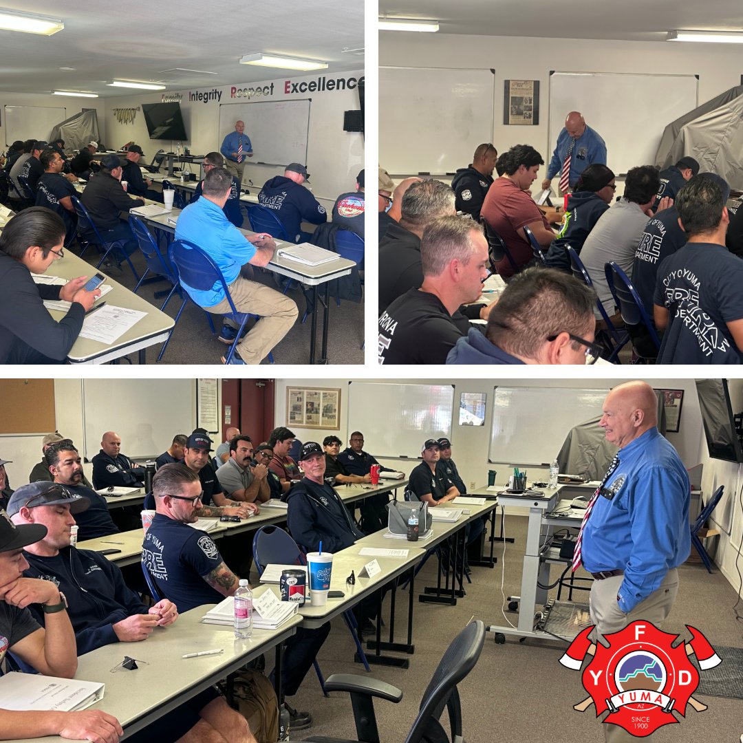 The Yuma Fire Department recently hosted a National Fire Academy Incident Safety Officer Course. The course included 25 members from across 8 different Arizona agencies.