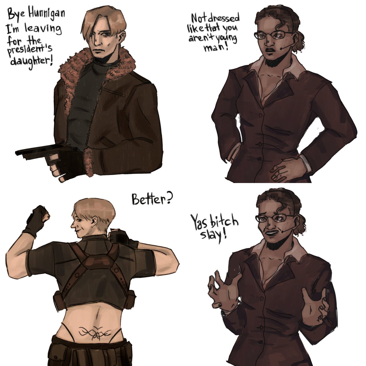 shmygaaa's tweet photo. everyone posting theur most popular art rn and i reslized only tumblr and maybe my tg channel saw this #residentevil https://t.co/qVSPFfeOEa