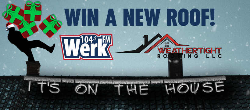 werkfm's tweet photo. From Weathertight Roofing in Muncie.

Email a pic of your roof to studio@WERKFM.net by noon on 12/22. Winner announced 12/23. 

Rules and deets here...

https://t.co/o5IrRBvCAx https://t.co/7TJeLcLq2G