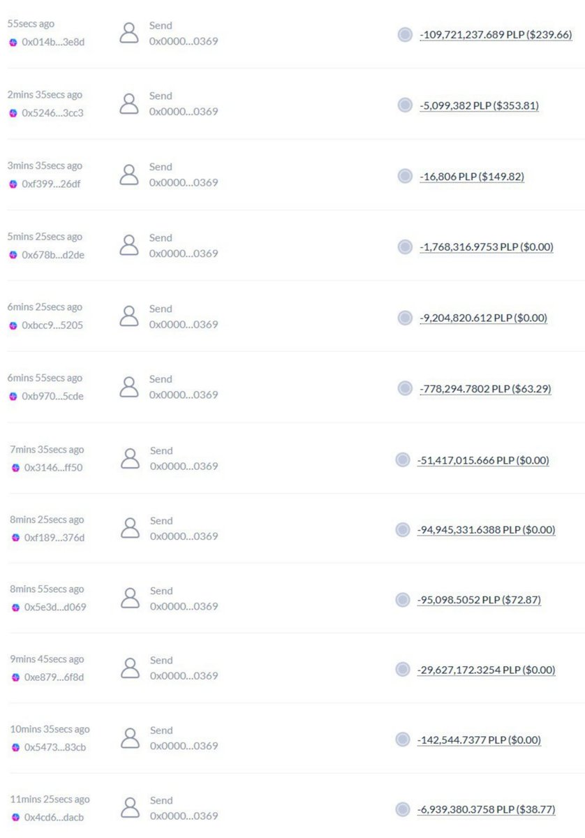 PoolerTokens's tweet photo. From 12 initial LPs with :
#POOL , #PLS, #BLSEYE, #pVALIDATOR, #TSHARE, #PIIP, #STNR, #DWH, #pMINTER, #BANG, #v2BURNER, #pDAI (meme)
Everything was sent to dead adress, except 25% of POOL & BLSEYE LP ☝ https://t.co/XxvEo56sLa