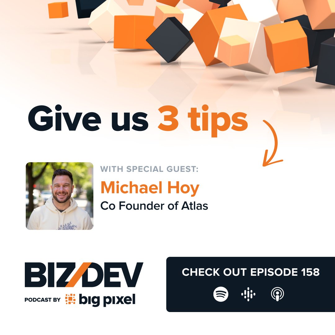 BigPixelNC's tweet photo. Michael Hoy, CEO of Atlas and serial entrepreneur, shares his Top 3 Game-Changing Tips for entrepreneurs looking to build something lasting.
Michael’s top insights:
1️⃣ Fill the Need
2️⃣ Make it Sustainable
3️⃣ Love the Work
https://t.co/xfKgP6Eccv
#BigPixelTips #BizDevPodcast https://t.co/5G4yfGte71