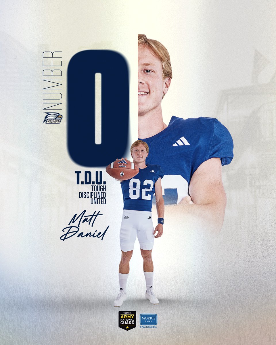 Georgia Southern Football (@gsathletics_fb) on Twitter photo π‘π¨π πππ₯ π¬.
Accountable. Disciplined. Unselfish. Hard-working. Congratulations to <a href="/matthewdaniell_/">Matthew Daniel</a> for being named this weekβs #0!
#HailSouthern π‘π¨π πππ₯ π¬.
Accountable. Disciplined. Unselfish. Hard-working. Congratulations to <a href="/matthewdaniell_/">Matthew Daniel</a> for being named this weekβs #0!
#HailSouthern