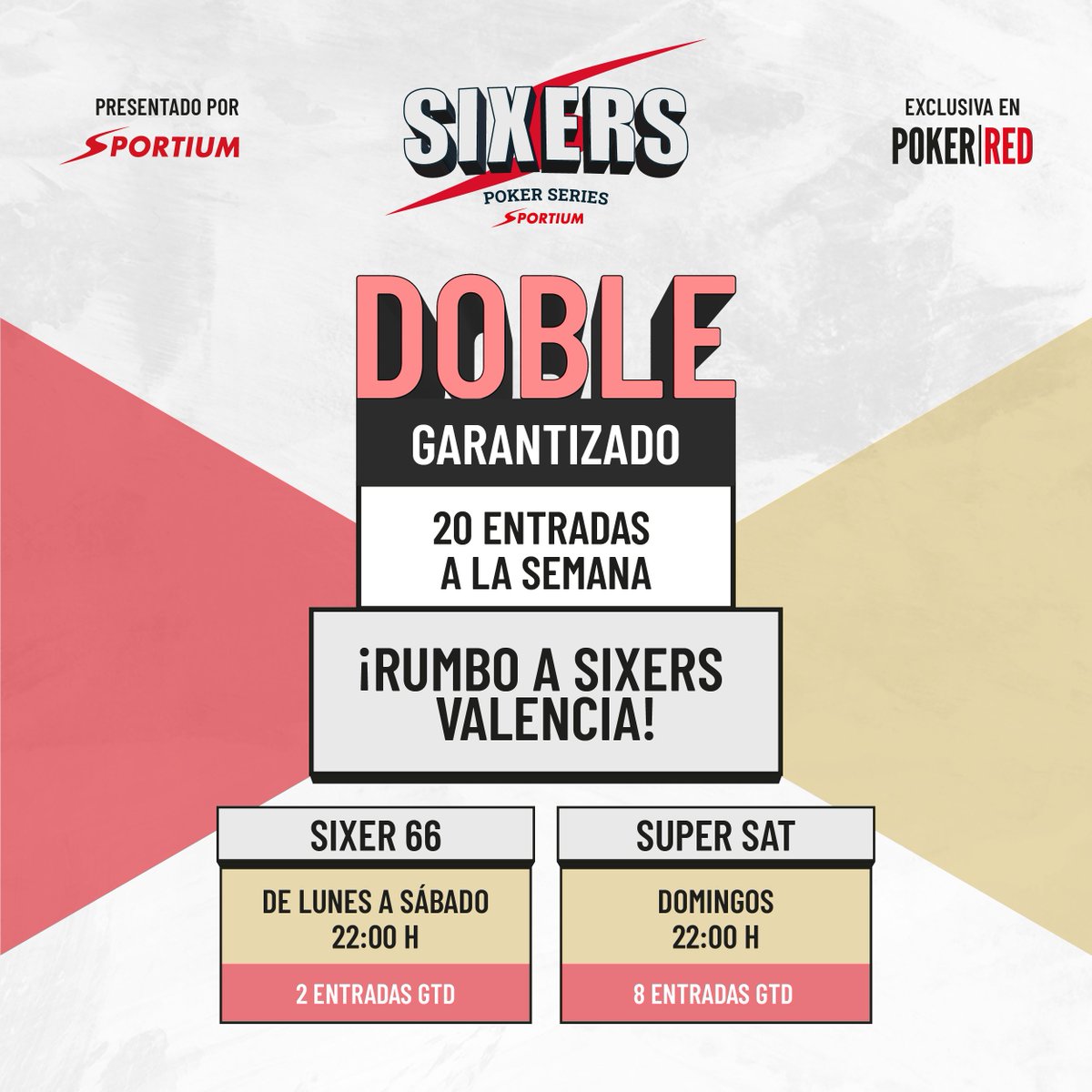 No salimos de una y ya estamos en otra... 

¡Presentamos el programa de SIXERS Valencia que viene acompañado del DOBLE GTD en los Sats! 😍

La última semana de enero aterrizaremos en la capital de Turia y a partir de este domingo ya tendremos DOBLE GTD en los Sats🚀

GL All!🍀