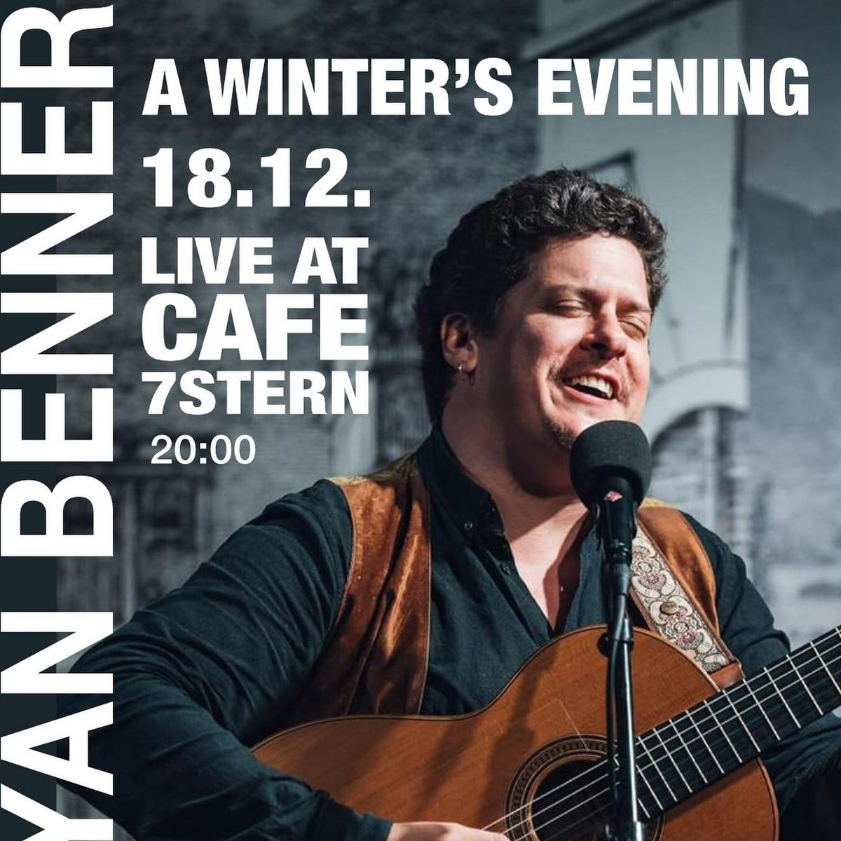 Am 18. Dezember live im #7sternwohnzimmer:
A Winter‘s Evening with Bryan Benner: t.ly/VN89R
#wien #vienna #neubau #localculture