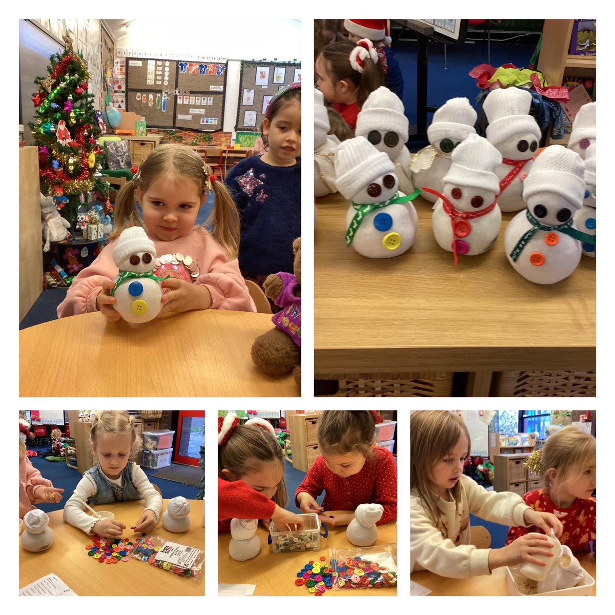StrettonStMatts's tweet photo. Class R have been very creative today, using sports socks, ribbons and buttons to make our Christmas Snowmen.
#SSM #SSMReception #SSMExpressiveartanddesign https://t.co/R6v4ToXrgW
